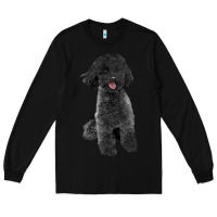 Black black poodles dog Long Sleeve Tee - LillyAllenDesigns