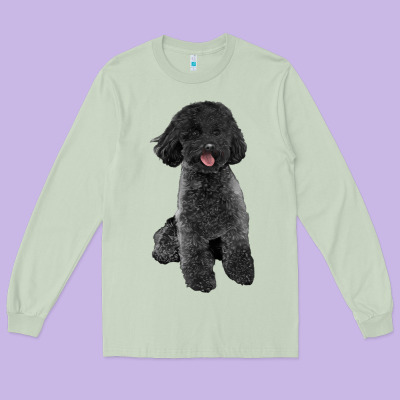 Black Poodles Dog Long Sleeve Tee Designed By Lillyallendesigns