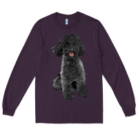 Plum black poodles dog Long Sleeve Tee - LillyAllenDesigns