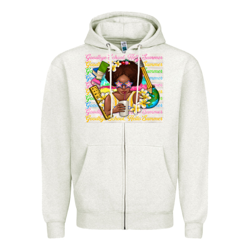 Goodbye School Hello Summer Zipper Hoodie by TumblerDesignByShophia | Teevron