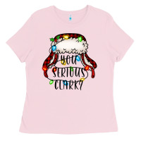 Bubblegum Pink you serious clark Ladies Tee - Jasminsmagicworld