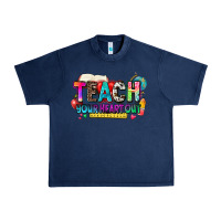 Navy teach your heart out Urban Heavy Tee - NancyCooperArtShop