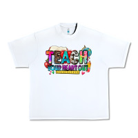 White teach your heart out Urban Heavy Tee - NancyCooperArtShop