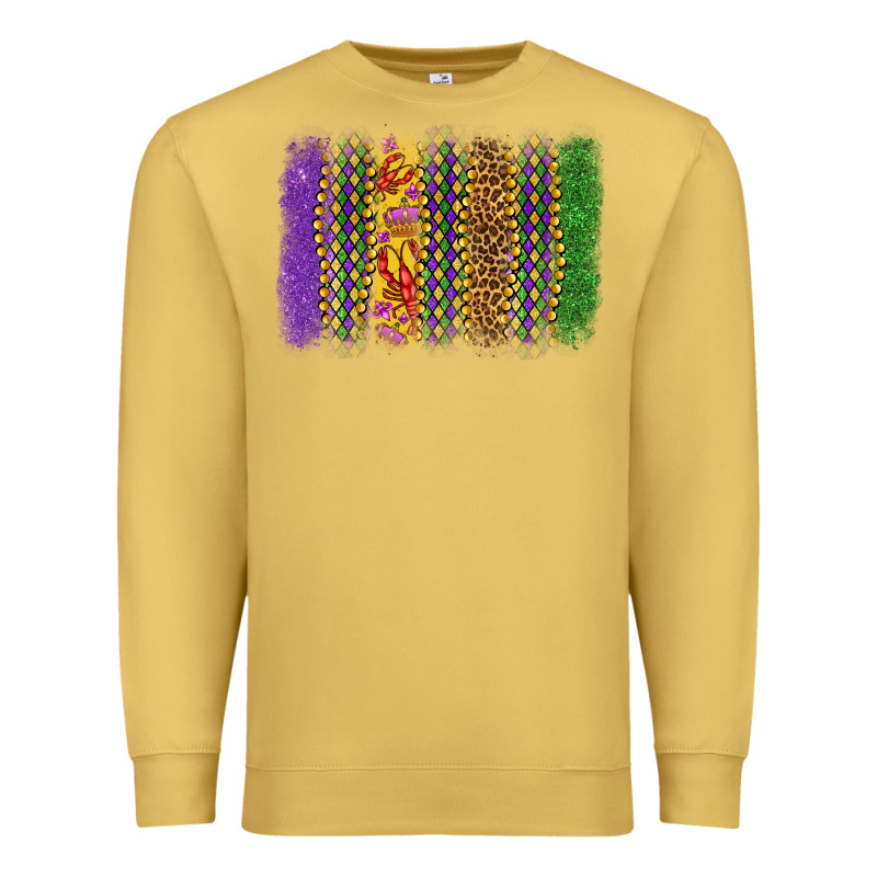 Mardi Gras Brushstroke Premium Sweatshirt by OliviaCreatesArt | Teevron