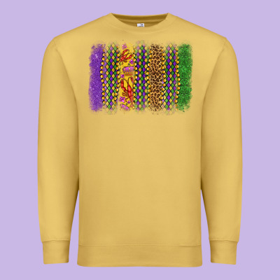 Mardi Gras Brushstroke Premium Sweatshirt Designed By Oliviacreatesart