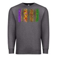 Charcoal Heather mardi gras brushstroke Premium Sweatshirt - OliviaCreatesArt