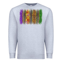 Heather Grey mardi gras brushstroke Premium Sweatshirt - OliviaCreatesArt