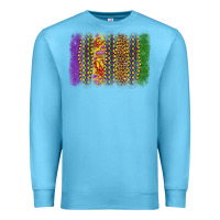 Ocean Blue mardi gras brushstroke Premium Sweatshirt - OliviaCreatesArt
