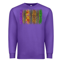 Purple mardi gras brushstroke Premium Sweatshirt - OliviaCreatesArt