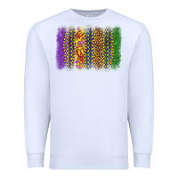 White mardi gras brushstroke Premium Sweatshirt - OliviaCreatesArt