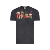 Vintage Black christmas tree cake and coffee cups Vintage Tee - MaliasSmallBusiness