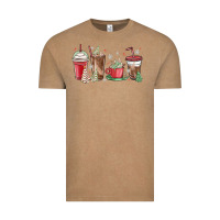 Vintage Coffee christmas tree cake and coffee cups Vintage Tee - MaliasSmallBusiness