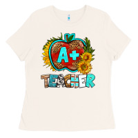 Bone a+ teacher apple Ladies Tee - BundleAndBundleShop