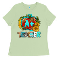 Matcha a+ teacher apple Ladies Tee - BundleAndBundleShop