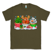 Army Green festive christmas cupcakes Classic Tee - CowhideDigitalArt