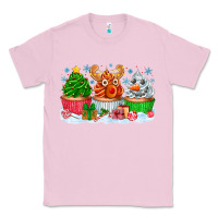 Bubblegum Pink festive christmas cupcakes Classic Tee - CowhideDigitalArt