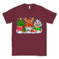 Burgundy festive christmas cupcakes Classic Tee - CowhideDigitalArt