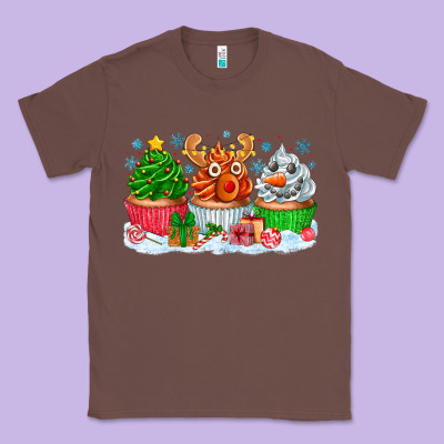 Festive Christmas Cupcakes Classic Tee Designed By Cowhidedigitalart