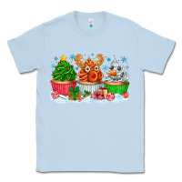 Dusty Blue festive christmas cupcakes Classic Tee - CowhideDigitalArt