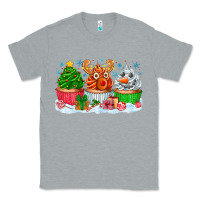 Heather Grey festive christmas cupcakes Classic Tee - CowhideDigitalArt