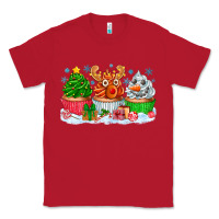 Red festive christmas cupcakes Classic Tee - CowhideDigitalArt