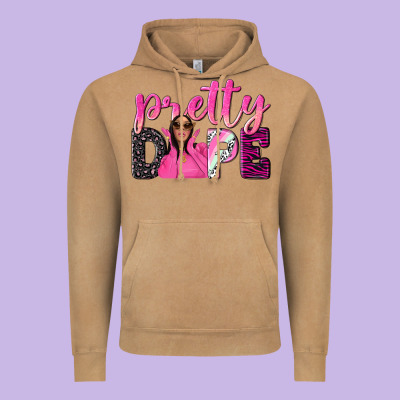 Pretty Dope Afro Woman Vintage Hoodie Designed By Nancycooperartshop