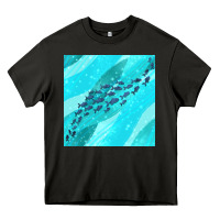 Asphalt fish and sea seamless pattern Heavy Core Tee - BundleAndBundleShop
