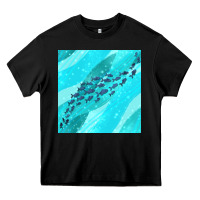 Black fish and sea seamless pattern Heavy Core Tee - BundleAndBundleShop
