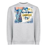 Heather Grey world down syndrome day Heavyweight Sweatshirt - Artiststas