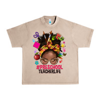 French Oak preschool teacher life afro messy bun Urban Heavy Tee - NancyCooperArtShop