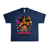 Navy preschool teacher life afro messy bun Urban Heavy Tee - NancyCooperArtShop