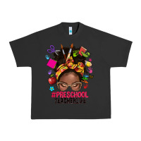 Pigment Black preschool teacher life afro messy bun Urban Heavy Tee - NancyCooperArtShop