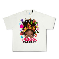Pistachio preschool teacher life afro messy bun Urban Heavy Tee - NancyCooperArtShop