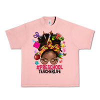 Salmon preschool teacher life afro messy bun Urban Heavy Tee - NancyCooperArtShop