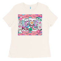 Bone watercolor love nurse tumbler Ladies Tee - BundleAndBundleShop