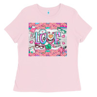 Bubblegum Pink watercolor love nurse tumbler Ladies Tee - BundleAndBundleShop