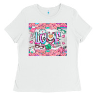White watercolor love nurse tumbler Ladies Tee - BundleAndBundleShop