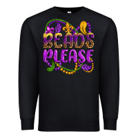 Black beads please mardi gras Premium Sweatshirt - OliviaCreatesArt