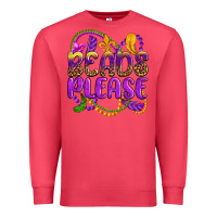 Cardinal beads please mardi gras Premium Sweatshirt - OliviaCreatesArt