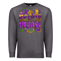 Charcoal Heather beads please mardi gras Premium Sweatshirt - OliviaCreatesArt