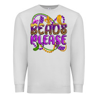 Dove Grey beads please mardi gras Premium Sweatshirt - OliviaCreatesArt