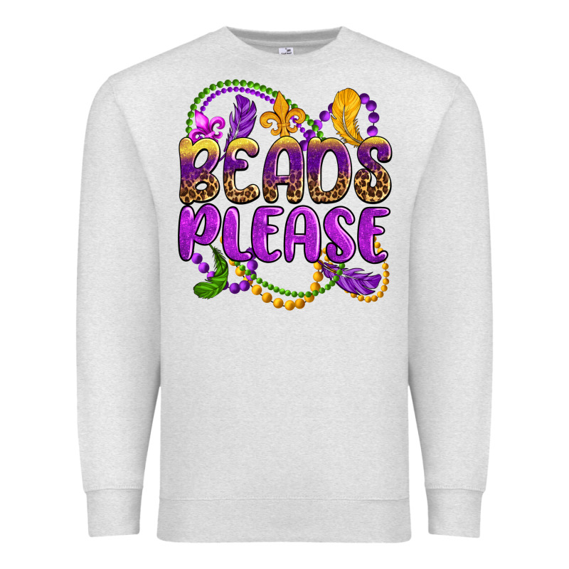 Beads Please Mardi Gras Premium Sweatshirt by OliviaCreatesArt | Teevron