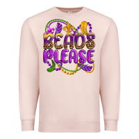 Pale Pink beads please mardi gras Premium Sweatshirt - OliviaCreatesArt