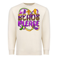 Sandshell beads please mardi gras Premium Sweatshirt - OliviaCreatesArt