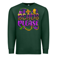 Sports Green beads please mardi gras Premium Sweatshirt - OliviaCreatesArt