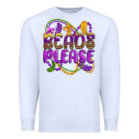 White beads please mardi gras Premium Sweatshirt - OliviaCreatesArt