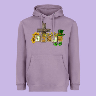 Love Like Jesus St. Patrick's Heavyweight Hoodie Designed By Cowgirlartshop