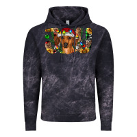 Cloud Black dachshund christmas joy Vintage Hoodie - RanaPortraitStore