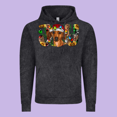 Dachshund Christmas Joy Vintage Hoodie Designed By Ranaportraitstore