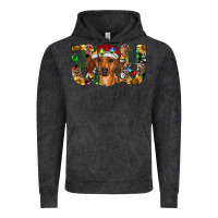Vintage Black dachshund christmas joy Vintage Hoodie - RanaPortraitStore